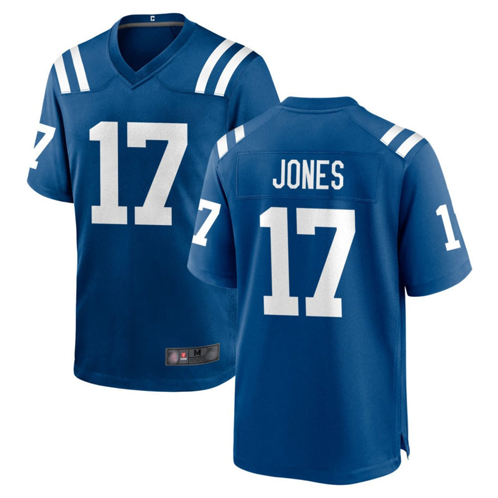 IN.Colts #17 Daniel Jones Player Royal Home Game Edoa Stitched Jerseys