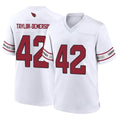A.Cardinals #42 Dadrion Taylor-Demerson Player White Home Game Edoa Stitched Jerseys