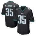 P.Eagles #35 Michael Carter II Player Black Home Game Edoa Stitched Jerseys