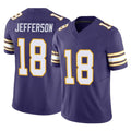 M.Vikings #18 Justin Jefferson Player Purple Limited Classic Vapor F.U.S.E. Home Game Edoa Stitched Jerseys