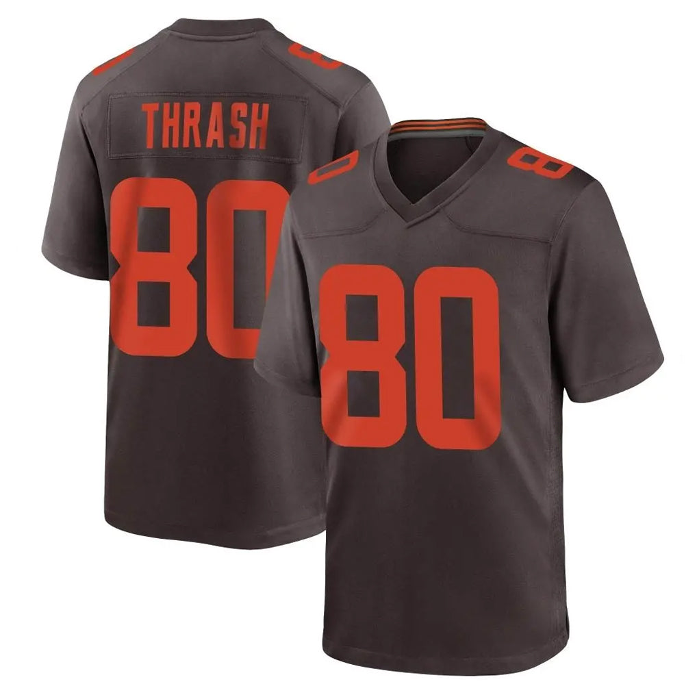 C.Browns #80 Jamari Thrash Player Brown Alternate Home Game Edoa Stitched Jerseys