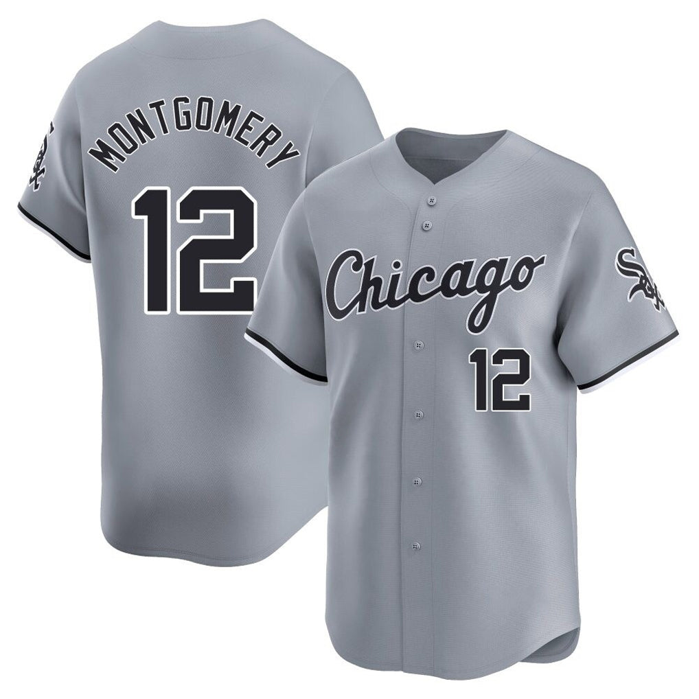 C.White Sox #12 Colson Montgomery Player Gray Road Limited Home Edoa Stitched Jerseys
