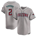 A.Diamondbacks #2 Geraldo Perdomo Player Gray Road Limited Home Game Edoa Stitched Jerseys