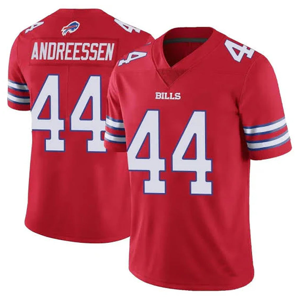 B.Bills #44 Joe Andreessen Player Red Vapor Untouchable Limited Edoa Stitched Jerseys