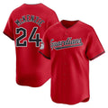 C.Guardians #24 Triston McKenzie Player Red Limited Home Edoa Stitched Jerseys