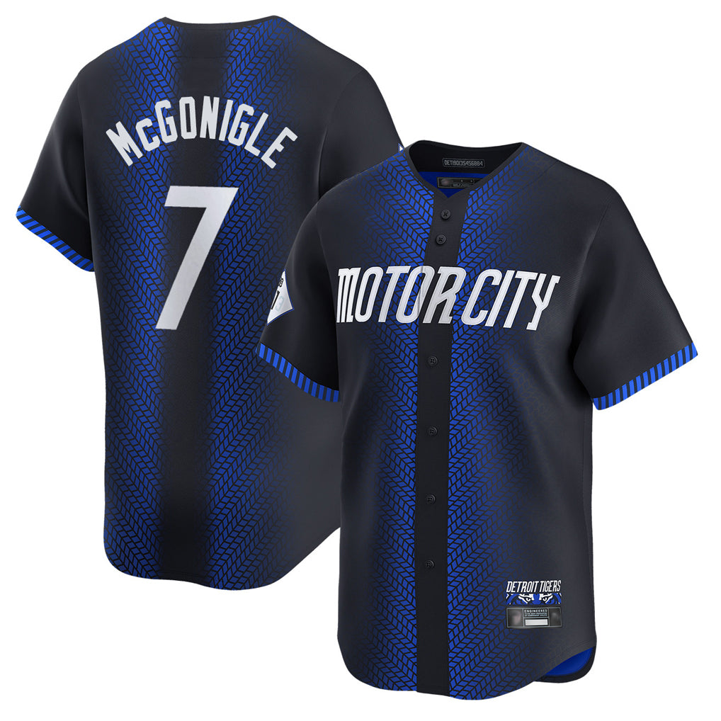 D.Tigers #7 Kevin McGonigle Player Navy City Connect Home Limited Edoa Stitched Jerseys