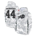 B.Bills #44 Joe Andreessen Player Arctic Camo Salute to Service Hoodies Limited Edoa Stitched Jerseys