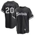 C.White Sox #20 Miguel Vargas Player Black City Connect Home Game Edoa Stitched Jerseys