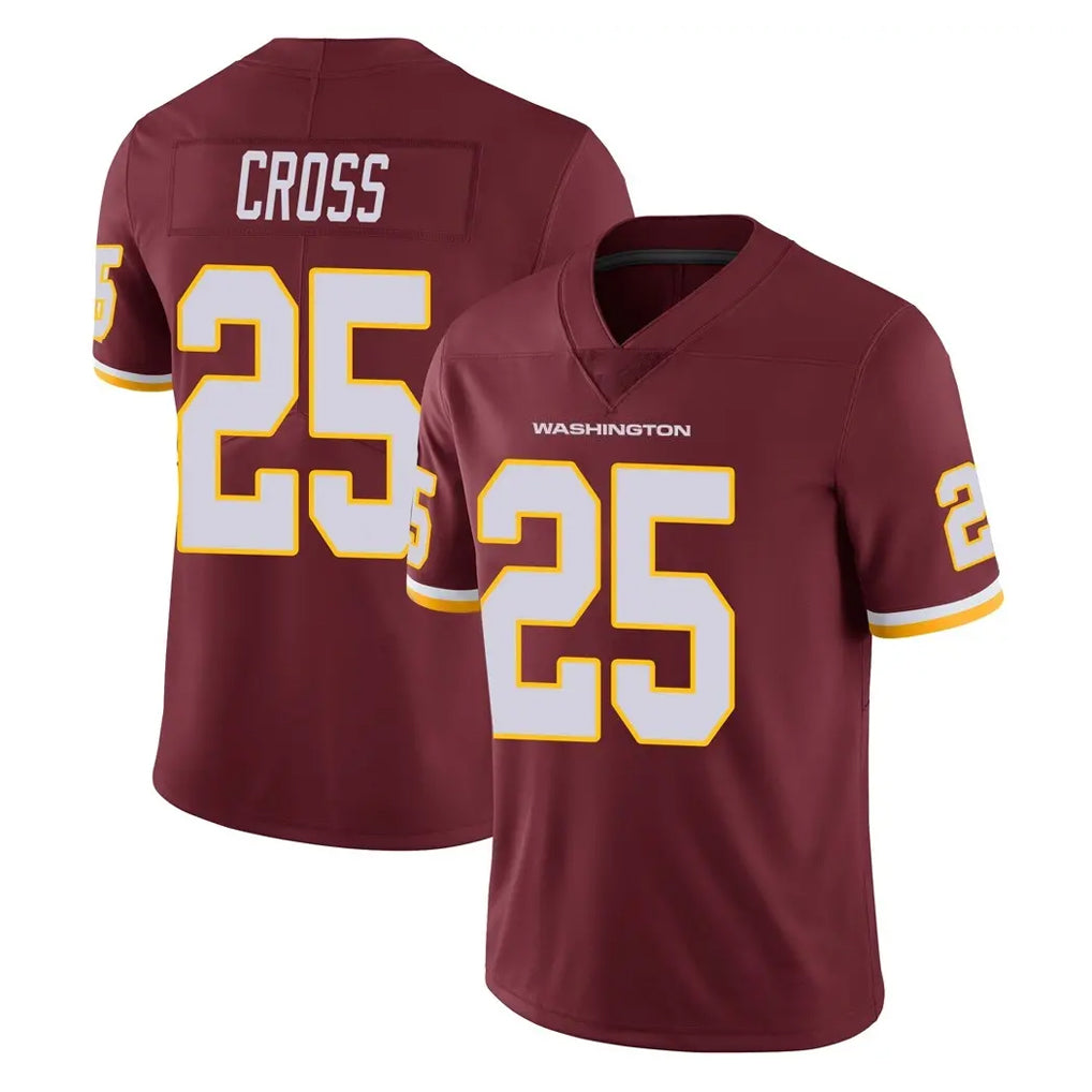 W.Commanders #25 Nick Cross Player Burgundy Limited Team Color Vapor Untouchable Home Game Edoa Stitched Jerseys