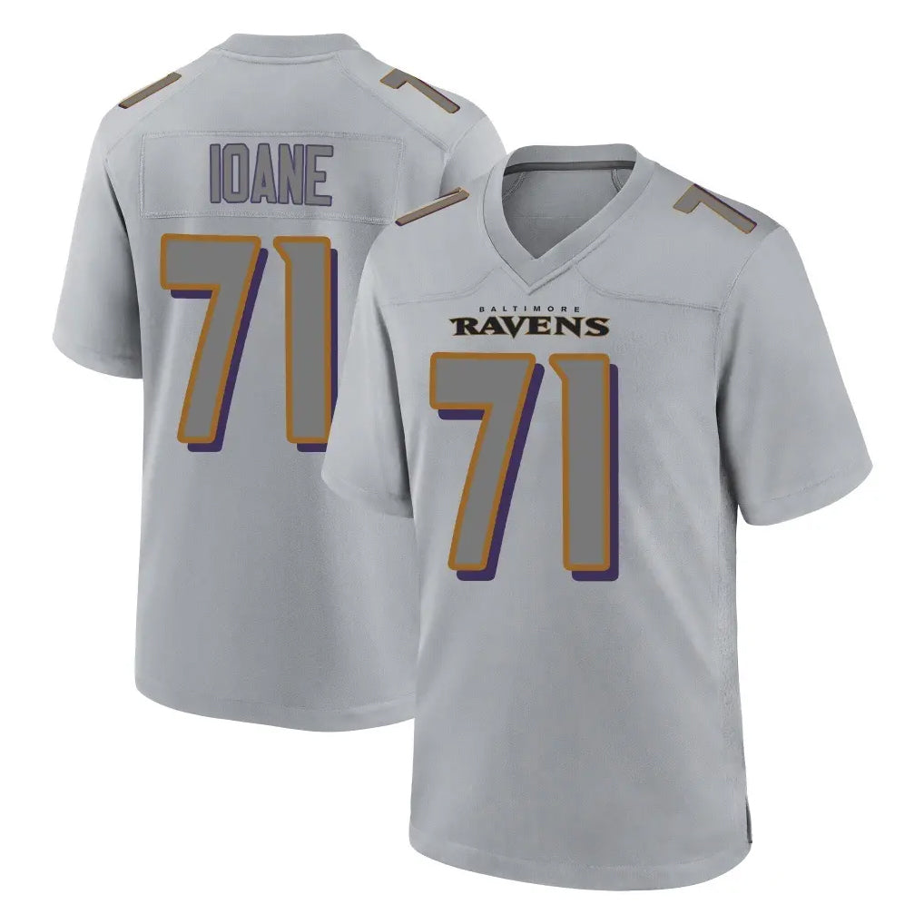 B.Ravens #71 Olaivavega Ioane Player Gray Replica Limited Edoa Stitched Jerseys