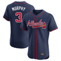 A.Braves #3 Dale Murphy Player Navy Limited Elite Home Game Edoa Stitched Jerseys