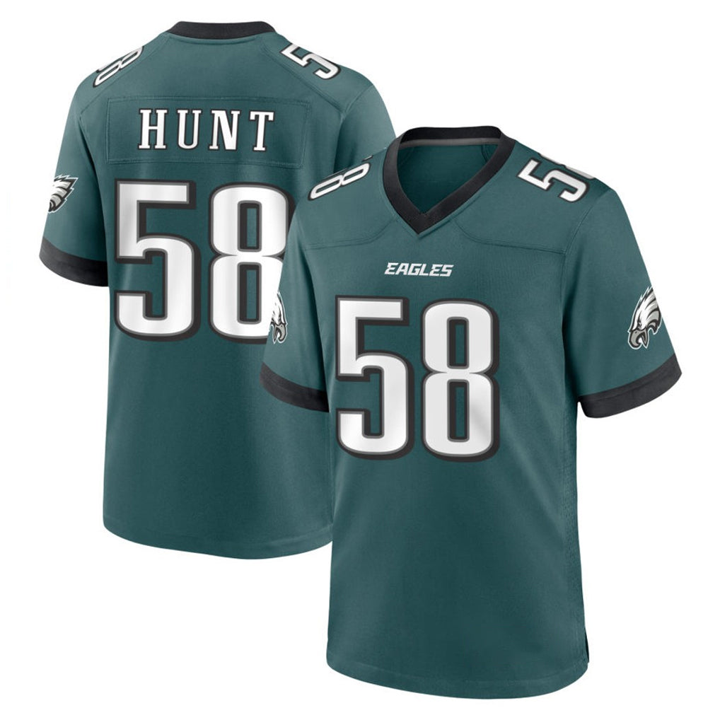 P.Eagles #58 Jalyx Hunt Player Green Home Game Edoa Stitched Jerseys