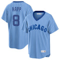 C.Cubs #8 Ian Happ Player Blue T-shirt Cooperstown Collection Limited Edoa Stitched Jerseys