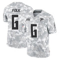 A.Falcons #6 Nick Folk Player Camo Salute to Service Limited Edoa Stitched Jerseys