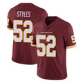 W.Commanders #52 Sonny Styles Player Burgundy Limited Team Color Vapor Untouchable Home Game Edoa Stitched Jerseys