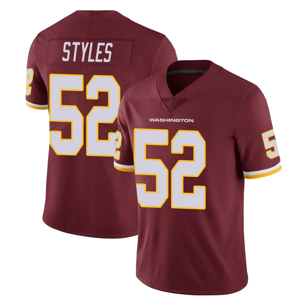 W.Commanders #52 Sonny Styles Player Burgundy Limited Team Color Vapor Untouchable Home Game Edoa Stitched Jerseys