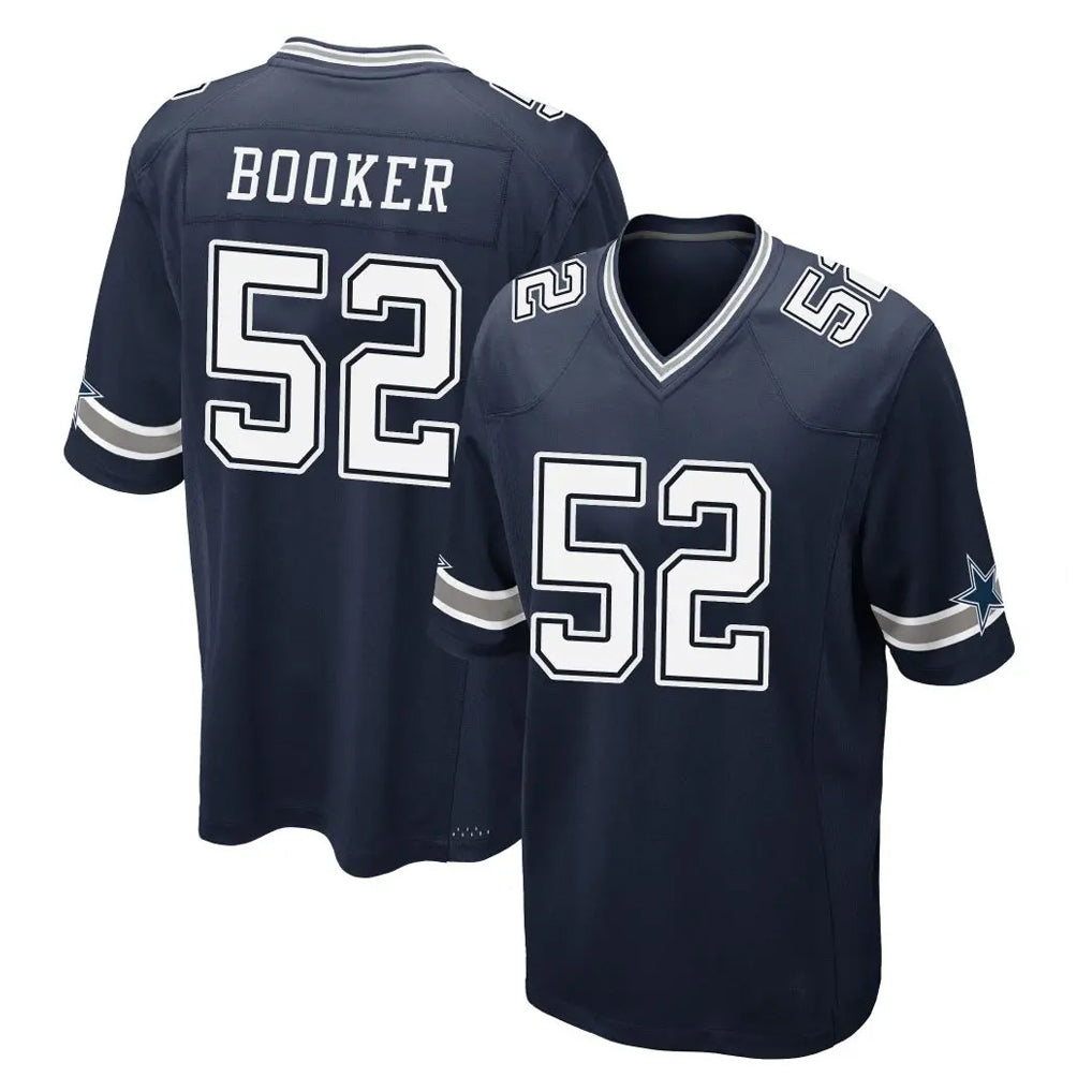 D.Cowboys #52 Tyler Booker Player Navy Home Game Edoa Stitched Jerseys