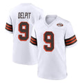 C.Browns #9 Grant Delpit Player White Alternate Home Game Edoa Stitched Jerseys