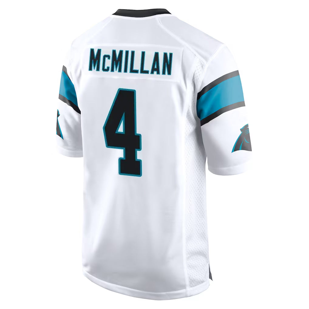 C.Panthers #4 Tetairoa McMillan Player White Game Edoa Stitched Jerseys