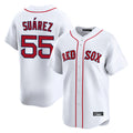 B.Red Sox #55 Ranger Su¨¢rez Player White Limited Home Game Edoa Stitched Jerseys