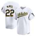 Athletics #22 Jeff McNeil Player White Limited Home Game Edoa Stitched Jerseys