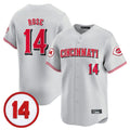 C.Reds #14 Pete Rose Player Gray Vapor Premier Limited Home Edoa Stitched Jerseys