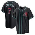 A.Diamondbacks #7 Corbin Carroll Player Black Home Game Edoa Stitched Jerseys