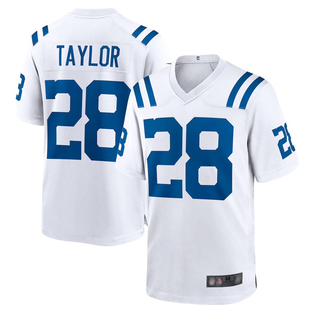 IN.Colts #28 Jonathan Taylor Player White Home Game Edoa Stitched Jerseys