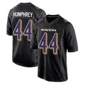 B.Ravens #44 Marlon Humphrey Player Carbon Black Fashion Home Game Edoa Stitched Jerseys