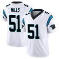 C.Panthers #51 Sam Mills Player White Vapor F.U.S.E. Limited Home Game Edoa Stitched Jerseys