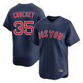 B.Red Sox #35 Garrett Crochet Player Navy Limited Home Game Edoa Stitched Jerseys