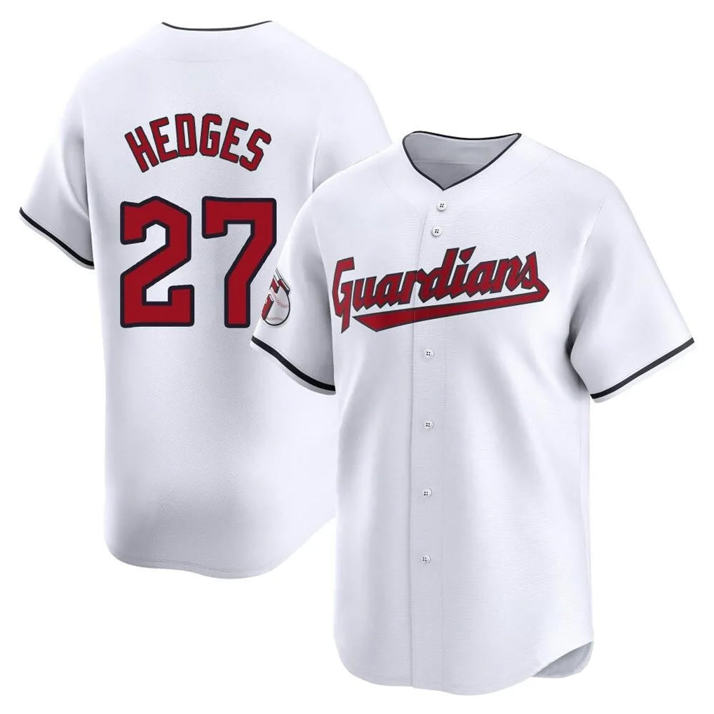 C.Guardians #27 Austin Hedges Player White Limited Home Edoa Stitched Jerseys