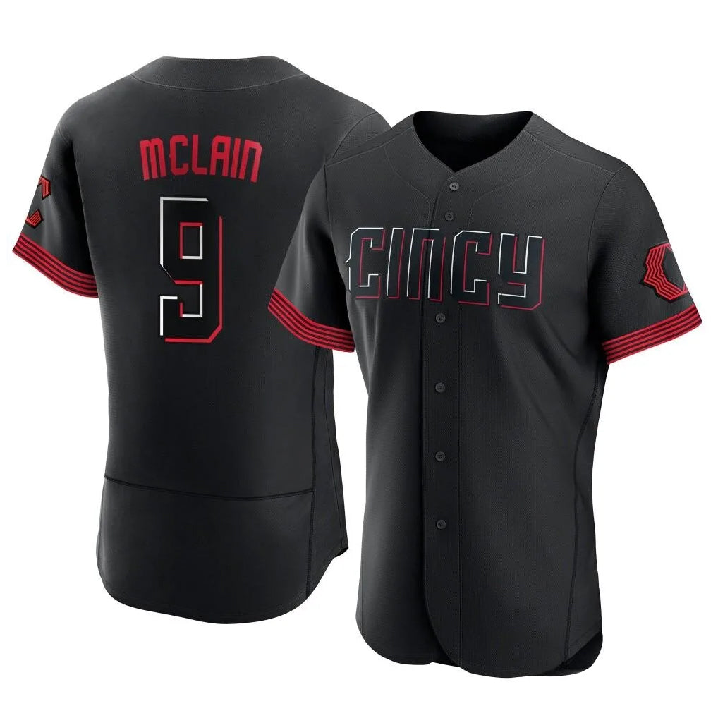 C.Reds #9 Matt McLain Player Black City Connect Limited Elite Home Edoa Stitched Jerseys