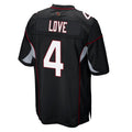 A.Cardinals #4 Jeremiyah Love Player Black Alternate Game Edoa Stitched Jerseys