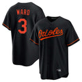 B.Orioles #3 Taylor Ward Player Black Home Game Edoa Stitched Jerseys