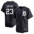 D.Tigers #23 Kirk Gibson Player Navy Home Limited Game Edoa Stitched Jerseys