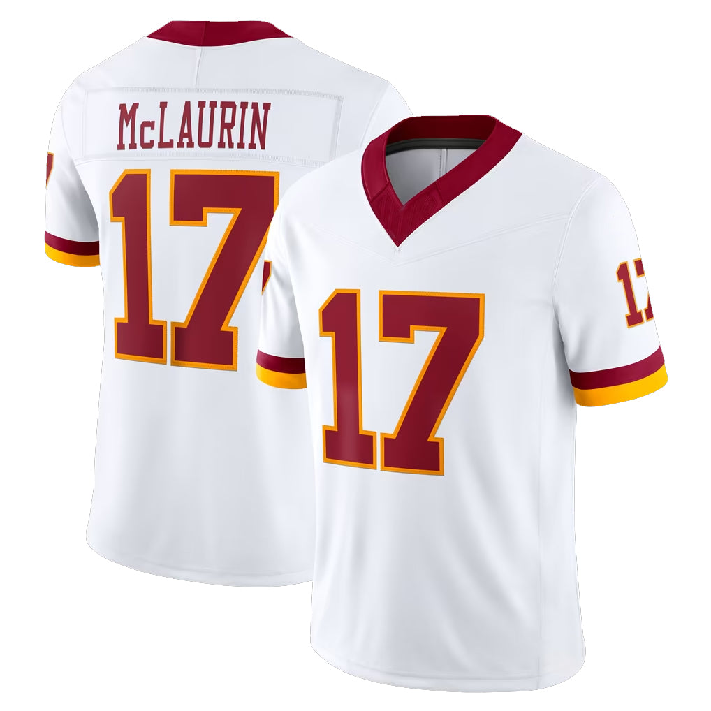 W.Commanders #17 Terry Mclaurin Player White Limited Vapor F.U.S.E. Home Game Edoa Stitched Jerseys