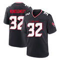 H.Texans #32 David Montgomery Player Navy Team Home Game Edoa Stitched Jerseys