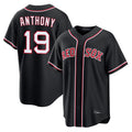 B.Red Sox #19 Roman Anthony Player Black Out Home Game Edoa Stitched Jerseys