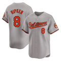 B.Orioles #8 Cal Ripken Player Gray Limited Home Game Edoa Stitched Jerseys