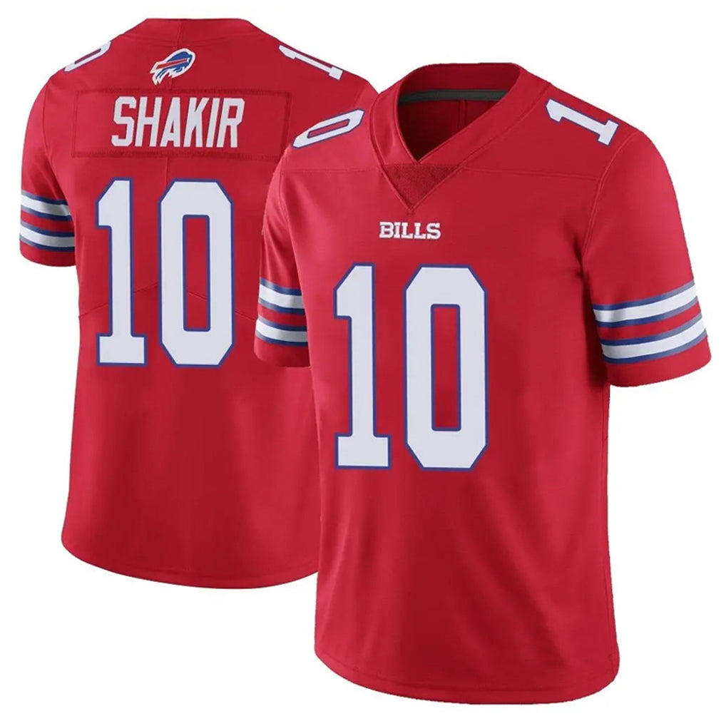 B.Bills #10 Khalil Shakir Player Red Vapor Untouchable Limited Home Game Edoa Stitched Jerseys