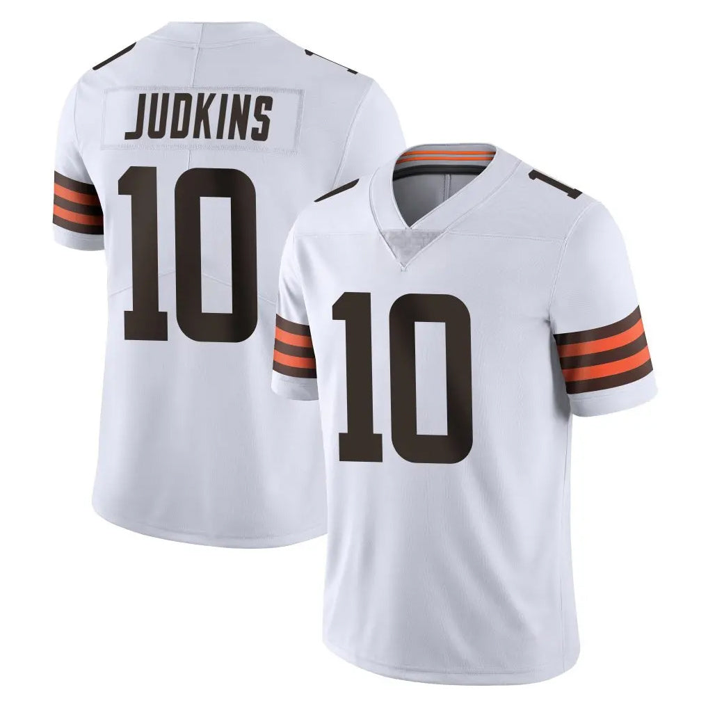 C.Browns #10 Quinshon Judkins Player White Vapor Untouchable Limited Home Game Edoa Stitched Jerseys