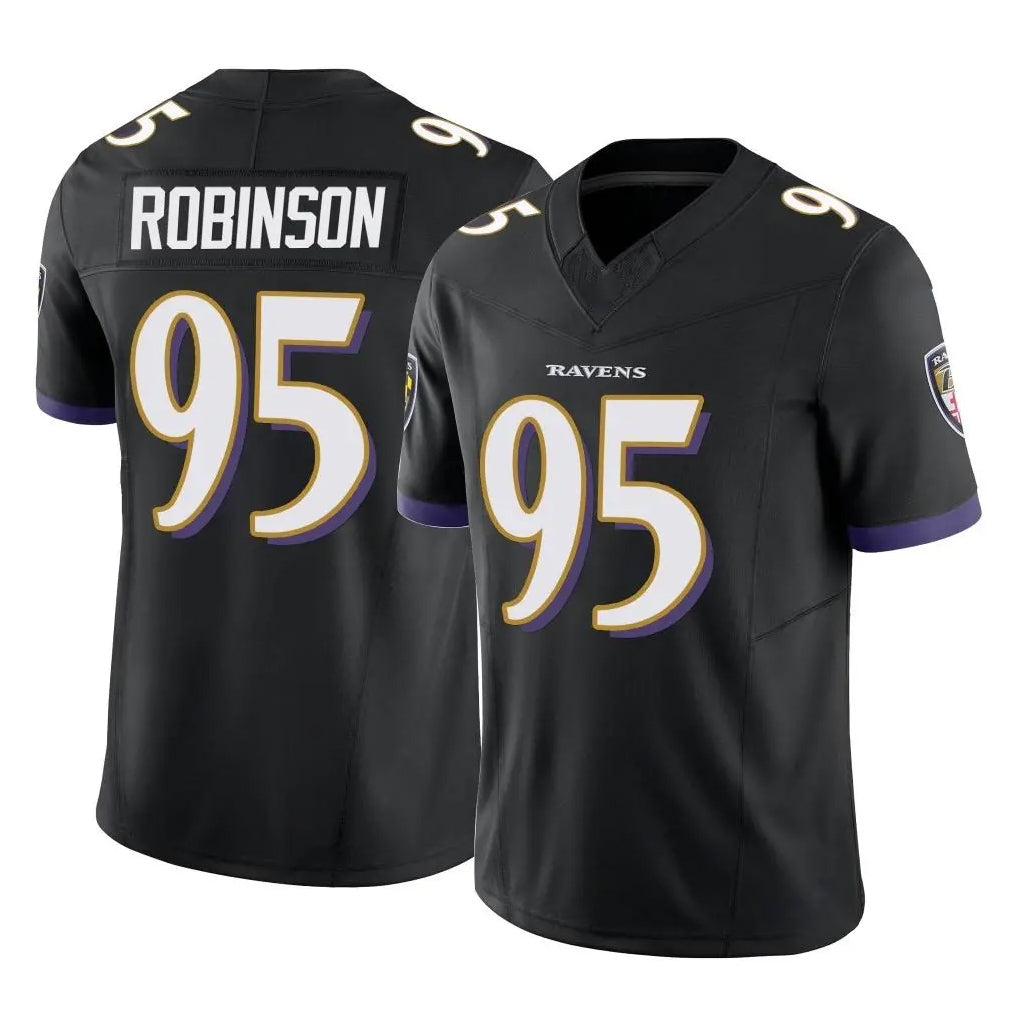 B.Ravens #95 Tavius Robinson Player Black Vapor F.U.S.E. Limited Edoa Stitched Jerseys