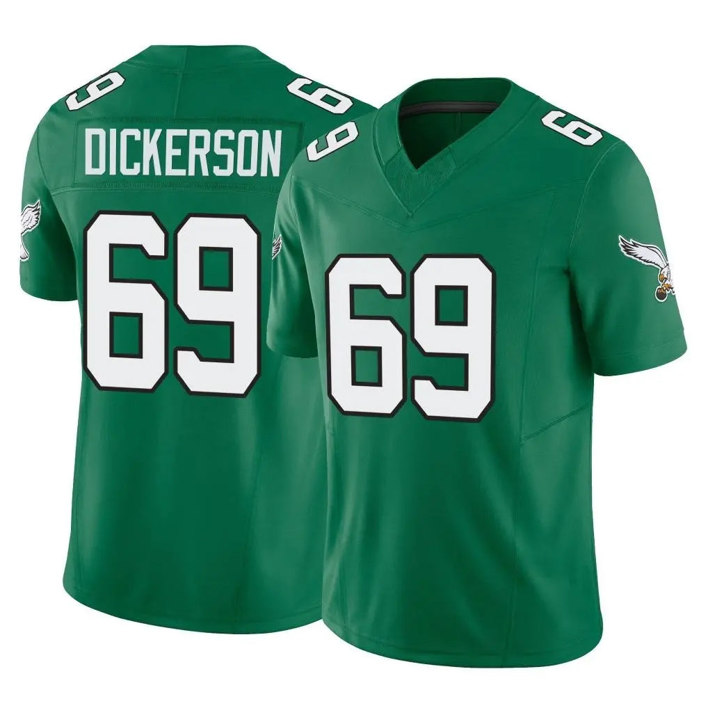 P.Eagles #69 Landon Dickerson Player Green Kelly Alternate Vapor F.U.S.E. Home Game Edoa Stitched Jerseys