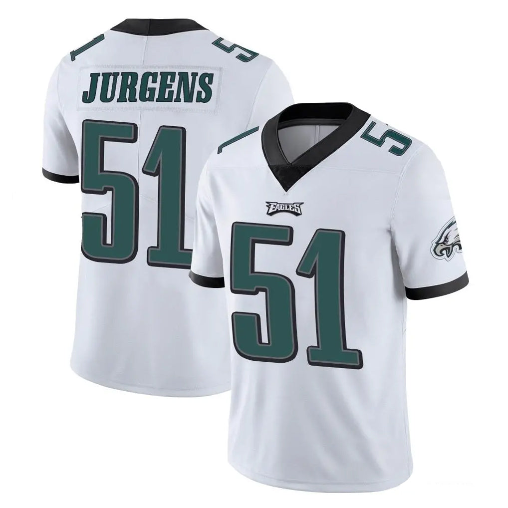 P.Eagles #51 Cam Jurgens Player White Limited Vapor Untouchable Home Game Edoa Stitched Jerseys