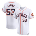 H.Astros #53 Cristian Javier Player White Limited Elite Home Edoa Stitched Jerseys