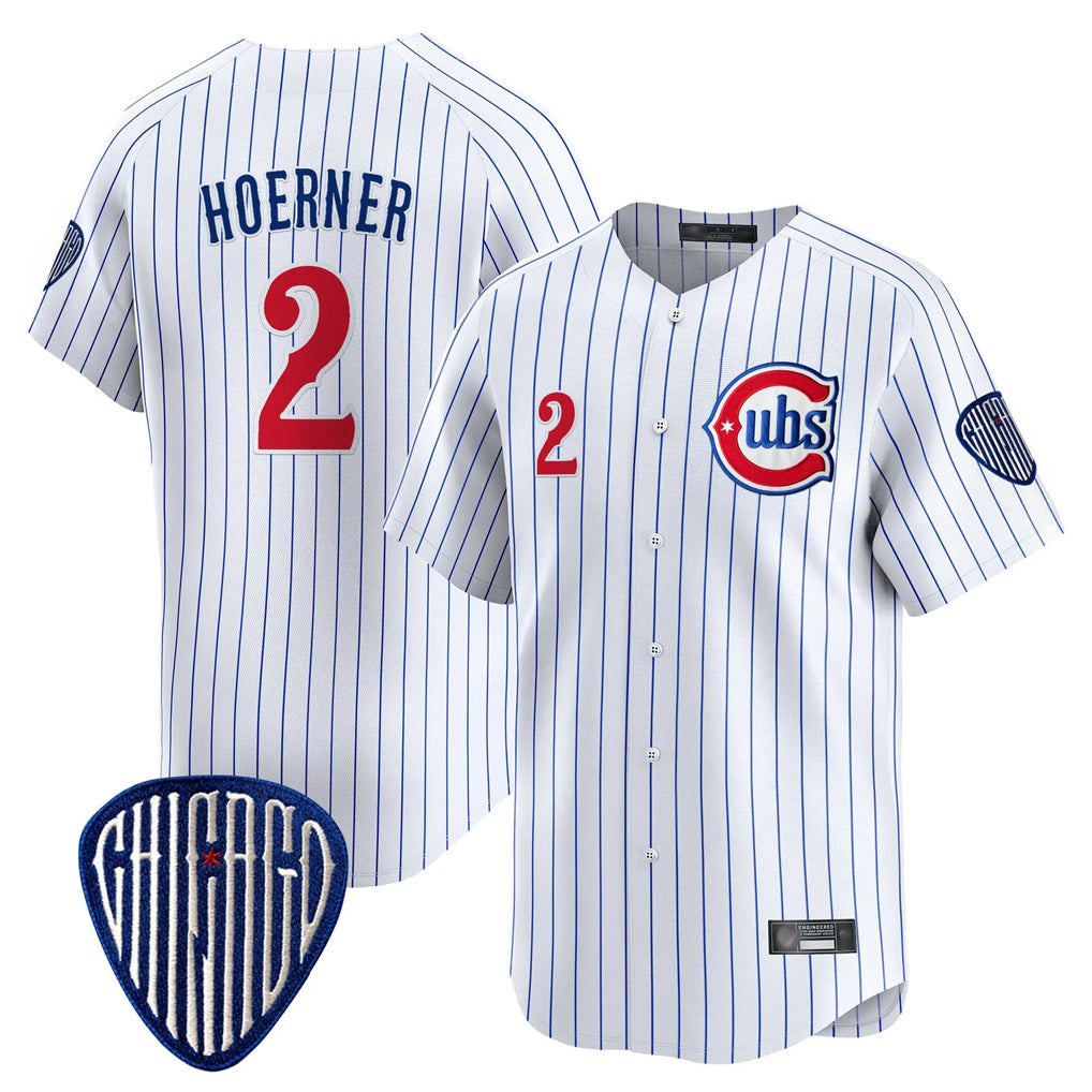 C.Cubs #2 Nico Hoerner Player White Pinstripe Vapor Premier Limited Home Edoa Stitched Jerseys