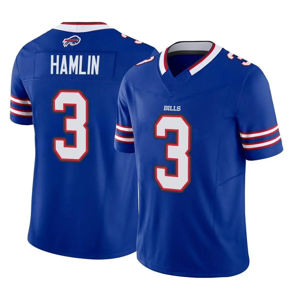 B.Bills #3 Damar Hamlin Player Royal Vapor F.U.S.E. Limited Home Game Edoa Stitched Jerseys