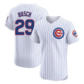 C.Cubs #29 Michael Busch Player White Limited Elite Home Game Edoa Stitched Jerseys