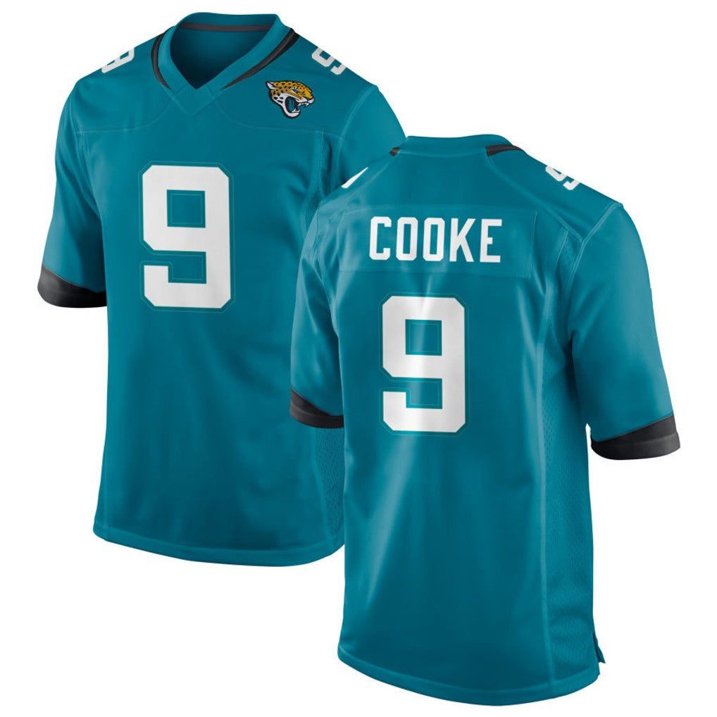 J.Jaguars #9 Logan Cooke Player Teal Home Game Edoa Stitched Jerseys